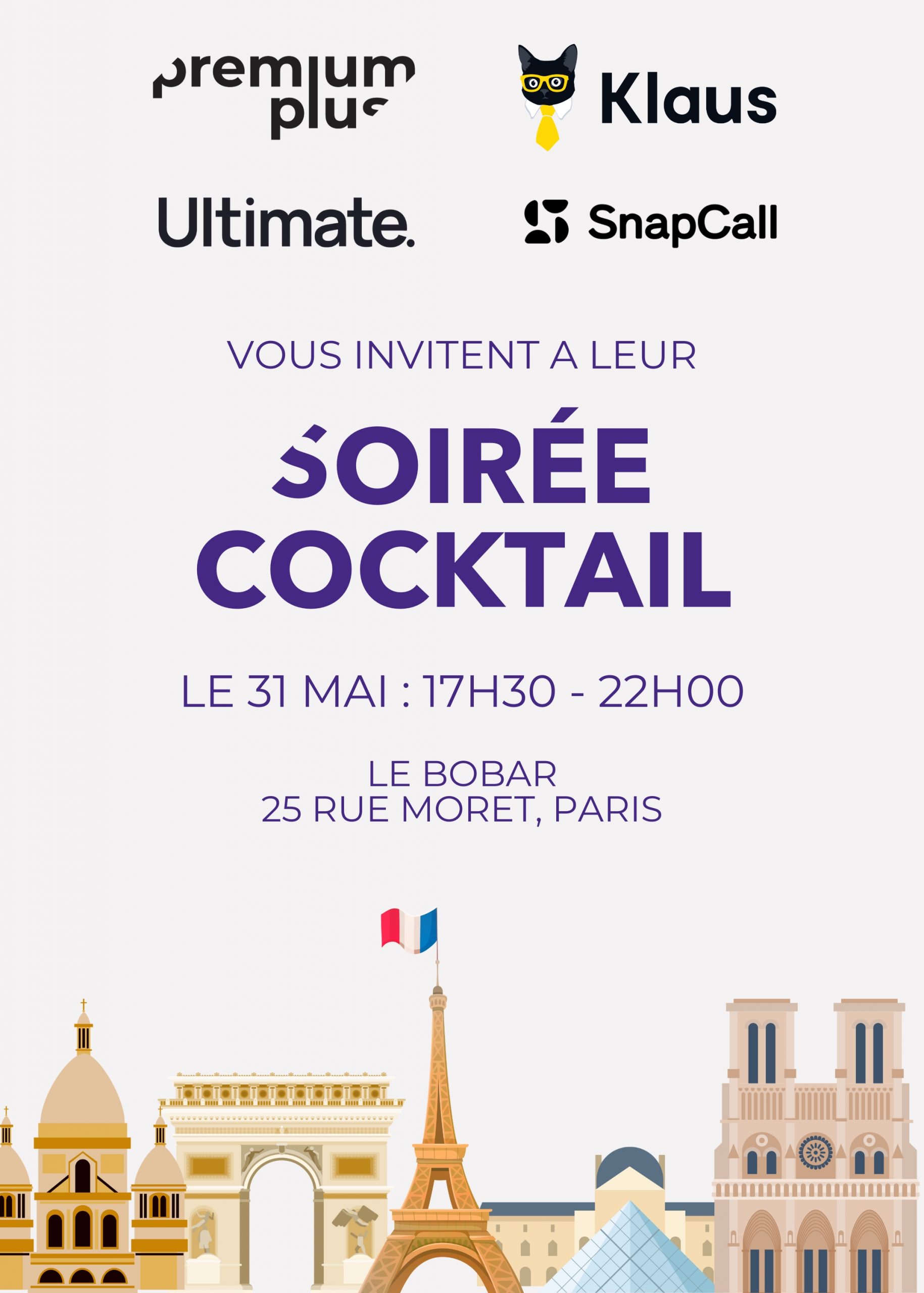 soirée cocktail paris 31 mai 2023 poster